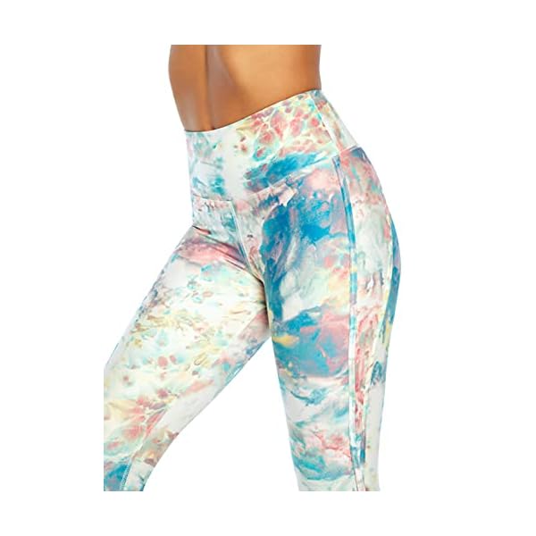 Jessica-Simpson-Sportswear-Womens-Aiden-High-Rise-Capri-Legging Jessica Simpson Sportswear Women's Standard Aiden High Rise Capri Legging, Ice Green Tidal Wave Tie Dye, Large