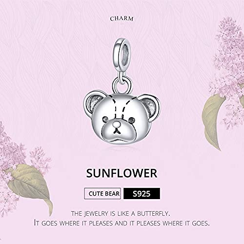 Cuenta de oso compatible con pulsera europea que no pierde el brillo 5