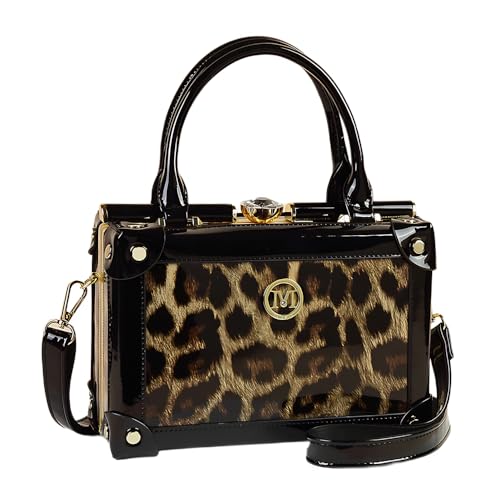 Rhinestone Buckle Evening Bag for Women Top Handle Satchel Handbags Leather Purses Hard Square Box Shoulder Crossbody Bags2