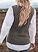 EVALESS Oversized Sweater Tank Tops for Women Casual V Neck Cable Knit Sweater Vest Fall Winter 2025 Fashion Pullover Sweaters Gray Small