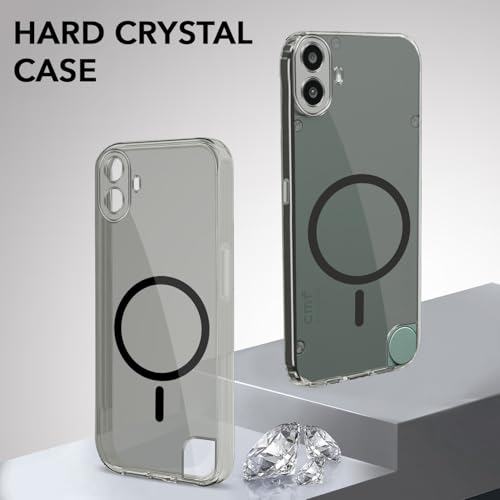 Image of Jkobi Lifetime Anti-Yellow MagSafe Compatible Clear Back Cover Case for Nothing CMF Phone 1 (Sleek Hard Crystal | Shockproof and Camera Protection)