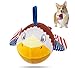 Dog Toy Balls for Aggressive Chewers with Crinkle Paper Interactive Outdoor Dog Toys for Tug of War Chase Toy with Rope Fun Fetch Rugby Ball Bird Themed Toy for Small Medium Large Dogs (Eagle)
