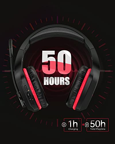 Beaviioo Wireless Gaming Headset With Microphone For Pc Ps4 Ps5 Playstation 4 5, 2.4G Wireless Bluetooth Usb Gamer Headphones With Mic For Laptop Computer #TOP2