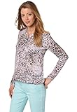  Bonita Damen Gemustert, Langarm Bluse, Mehrfarbig (Soft Powder Rose 5715), 46