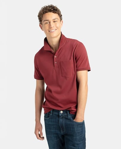 Image of Jockey 3913 Men's Super Combed Cotton Rich Solid Half Sleeve Polo T-Shirt with Chest Pocket