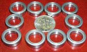10 Bearing 10x20x5 Single Shielded Ball Bearings