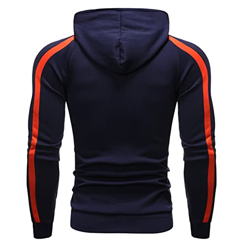 JEsilunmaMY Mens Casual Hoodies Long Sleeve Slimming Drawstring Sweatshirt Fashion Soft Cotton Sports Pullover with Pocket2