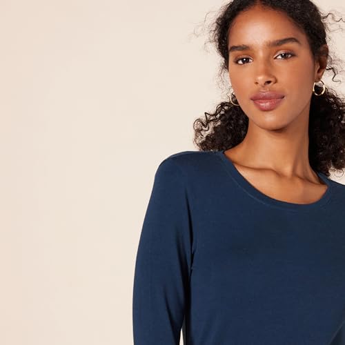 Image of Amazon Essentials Women's Regular-Fit Long-Sleeve Crewneck T-Shirt (Available in Plus Size)