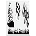 Produktbild Herterich Products | Airbrush Schablone | Hot Rod Feuer & Flammen Stencil | Hochwertige Mylarfolie | Lösemittelbeständig | Tattoo und Graffiti Vorlage