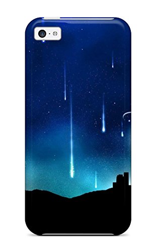 Ultra Slim Fit Hard Chrisdhanlon Case Cover Specially Made For Iphone 5C- Blue City Abstract