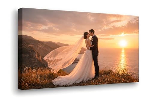 VYPEROCK Custom Canvas Print from Photo – Turn Your Wedding & Family Pictures into Large Wall Art (32x60) – Personalized Canvas for Living Room, Bedroom, Anniversary & Wedding Gifts