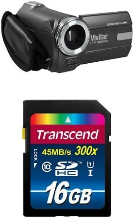 Vivitar 12 MP Digital Camcorder with 4X Digital Zoom Video Camera with 1.8-Inch LCD Screen, Black (DVR508) w/ Memory Card