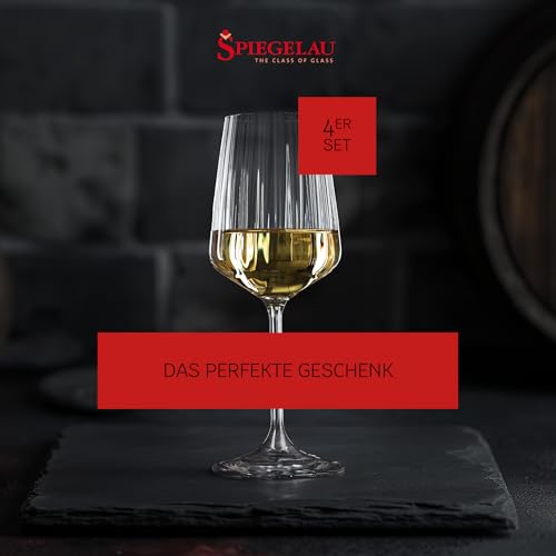 Foto von Spiegelau Weißweingläser 4er Set, 440 ml, LifeStyle, 4450172, Weinglas aus Kristallglas, spülmaschinenfest, Klar