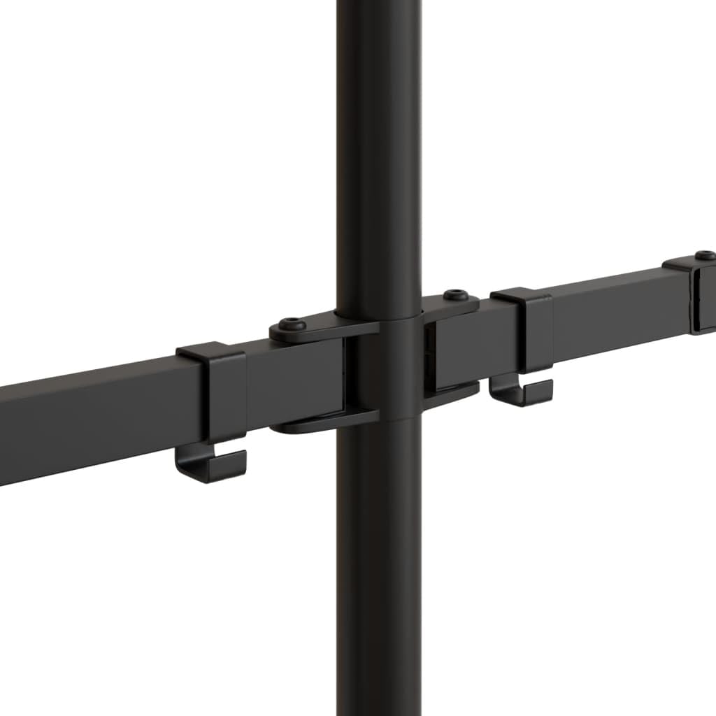 Stalowy uchwyt do monitora 13-27", VESA 75x75/100x100 mm, regulacja wysokości za pomocą zacisku C i przepusty kablowej, czarny