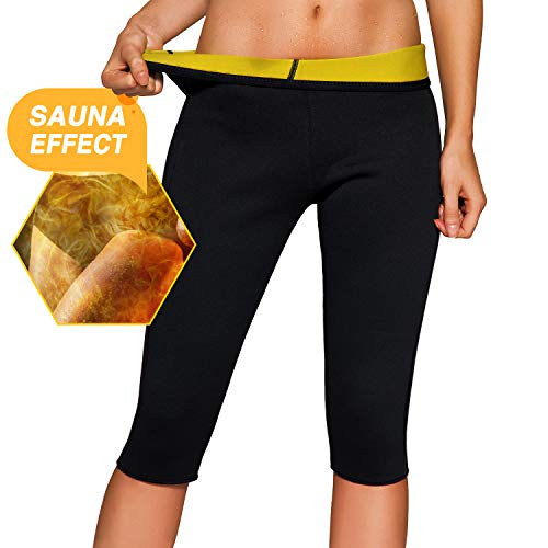 Roseate Women's Slimming Pants High Waist Body Shaper Thermo Sweat Workout Capri