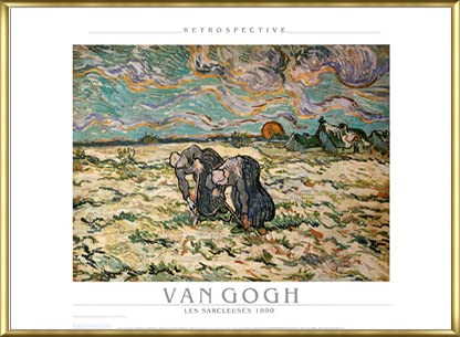 Amazon｜ポスター フィンセント ファン ゴッホ 二人の農婦 1890 額装品
