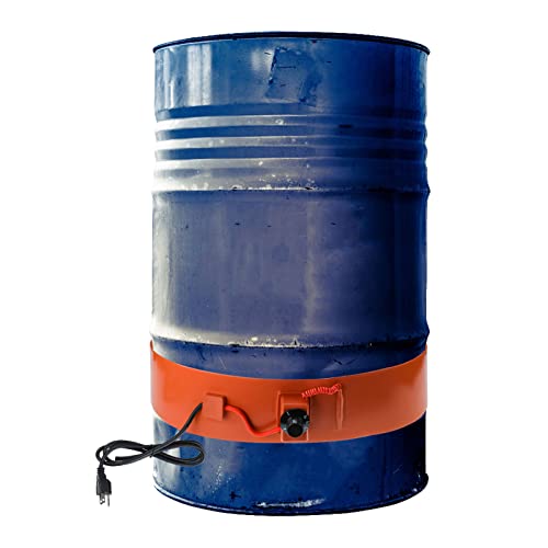 Norjin 55 Gallon Metal Drum Heater, 5 X 68.5In Drum Pail Heater Silicone Heater Pad  With Temperature Controller 120V 1200 Watt   #TOP1