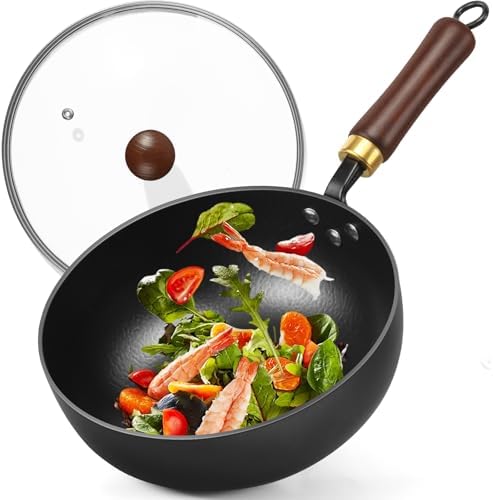 Carbon Steel Wok, 9.5" Bi-Thickness Authentic Chinese Woks & Stir...