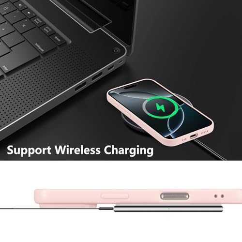 Coque iPhone 16 Pro antichoc silicone souple rose - 4