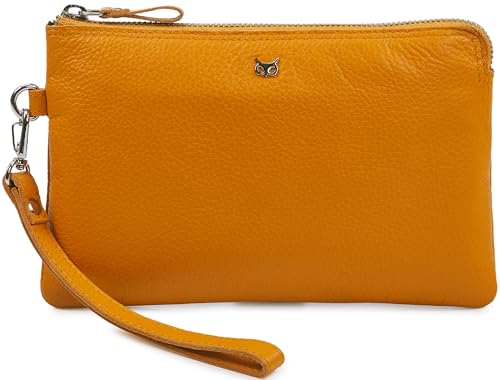 Genuine Leather Wristlet Wallet for Women