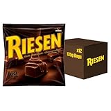 Riesen Dark Chocolate Covered Chewy Toffees, Rich & Indulgent Chewy Caramel in Dark Chocolate, 135 g (Pack of 12)