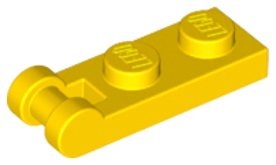 LEGO Plate, Modified 1 x 2 with Bar Handle on End Part number 60478 (Yellow, 10, Bricks)