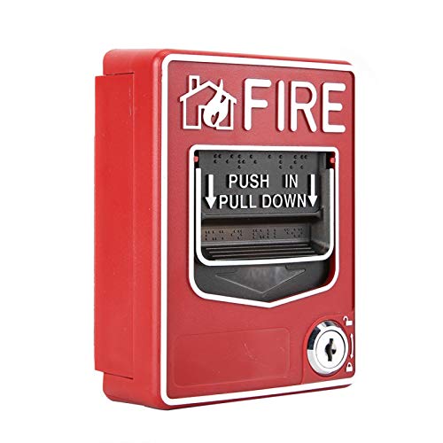 Feuermelder, manuelle Zugstation mit doppelter Aktion Brandmelder-Rufpunkt-Ton- und Lichtalarm mit Tastensperre für das Home Office Hotel Restaurant