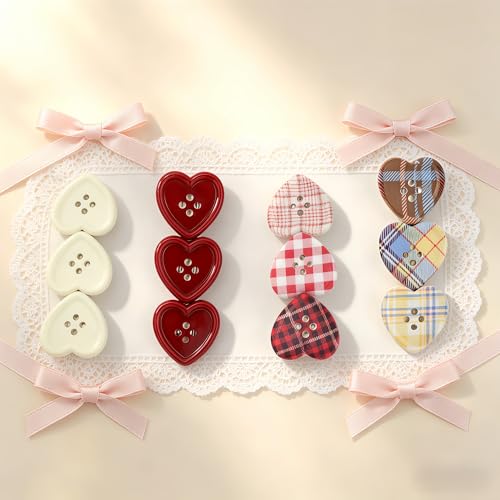 4 pzas Pinzas Para Cabello Corazón Texturizadas miniatura 5
