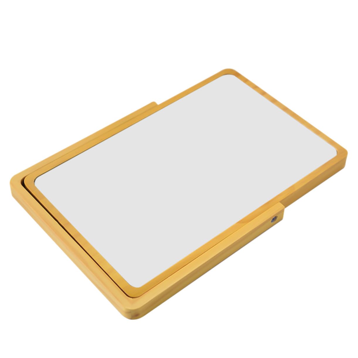 Miroir de coiffeuse en bois jaune pour un maquillage lumineux au bureau