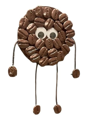 DIY Craft Kit-Eco-Friendly Coffee Bean Cartoon Fridge Magnets - Handmade Wooden Magnetic Decor for Coffee Nooks, Home & Café (Adult-Oriented)