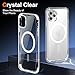 Temdan for iPhone 11 Pro Case Clear, Compatible with Magsafe, Anti-Yellowing, Military-Grade Protection, Shockproof Slim Magnetic Phone Case Cover, Transparent