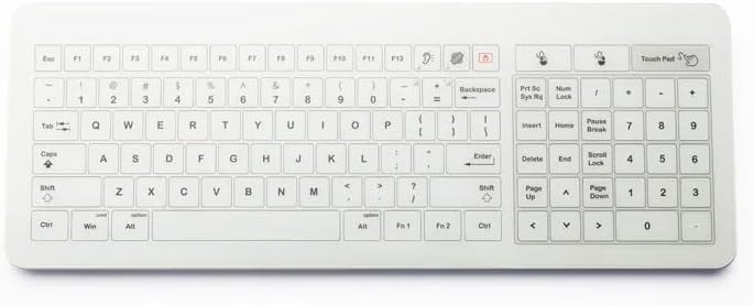 IP67 Waterproof Wired Glass Keyboard with Touch Pad(Spanish Layout)