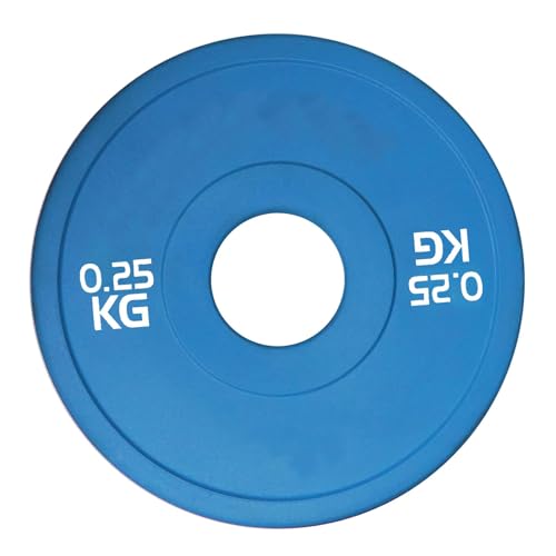 SunsoilGiant Discos de Pesas Fraccionarias, Discos para Barra, Pesas Compactas Fáciles de para Entrenamiento, Discos de Cambio Pequeños para Levantamie, Azul 0.25 Kg