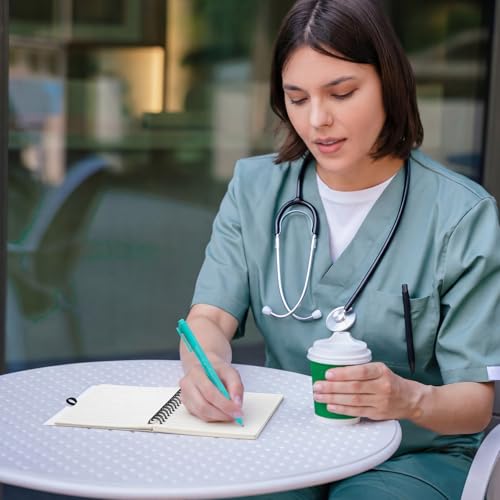 Carnet à spirale avec note adhésive et stylo pour médecin