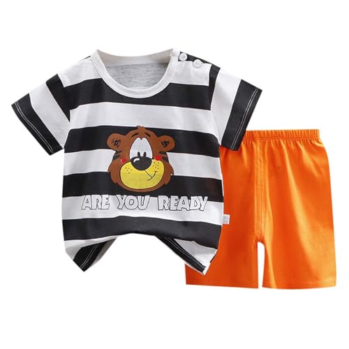 2 Piezas Traje Deportivo para Niños,Conjuntos de Pantalones y Camisetas niños Conjunto ropa infantil bebé Chándal manga corta Deportiva Moda festiva niño Primavera Verano#g B613