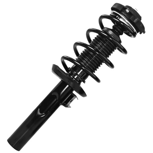 Image of Detroit Axle - 4pc Struts Shock Absorbers Kit for 2012-2017 VW Jetta, 2 Front Struts w /Coil Spring 2 Rear Shocks Absorbers 2013 2014 2015 2016 Replacement Suspension