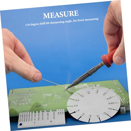 OUNONA 2pcs Herramienta de Medición de Alambre en Acero Inoxidable para Evaluación Precisa de Grosor Diseño Doble Cara para Soldadura y Verificación de Material y Calibrador Portátil miniatura 6