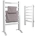 BAKAJI Scaldasalviette Termoarredo Elettrico da Bagno 2in1 da Terra e Parete Asciugabiancheria Portasciugamani con Elementi in Alluminio Riscaldanti (6 Elementi)