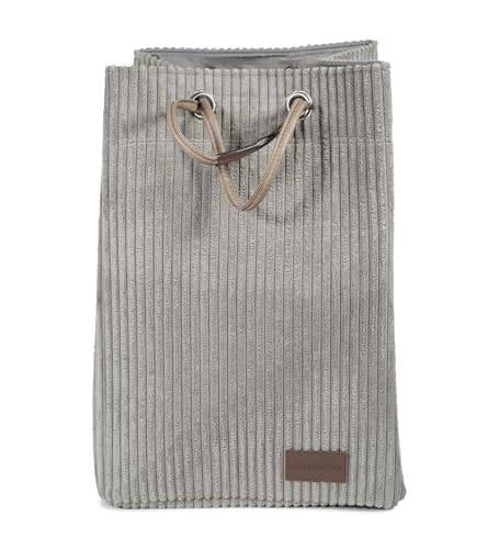 Image of OBSESSIONS Compact and Durable Foldable Laundry Basket ? Maximize Space with a Multi-Storage Design, Easy to Use and Travel-Friendly, Taupe Color,Dimensions (W)30 x (L)35 x (H)51 cm