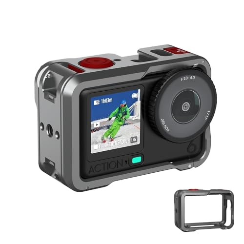 Do DJI Osmo ACTION 6, magnetyczny uchwyt przedłużający Bluetooth, ergonomiczny uchwyt, przenośny uchwyt Osmo ACTION6. (Używany z dedykowaną ramą ochronną) (metalowa rama dedykowana (bez uchwytu))
