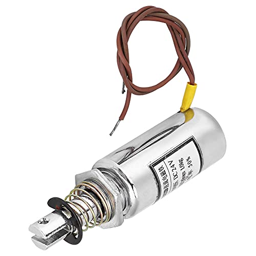 Industrial DC Solenoid Electromagnet MQ8 Z12B Cylindrical Push Pull Type 24V 98N High Efficiency Low Friction for Automation Systems