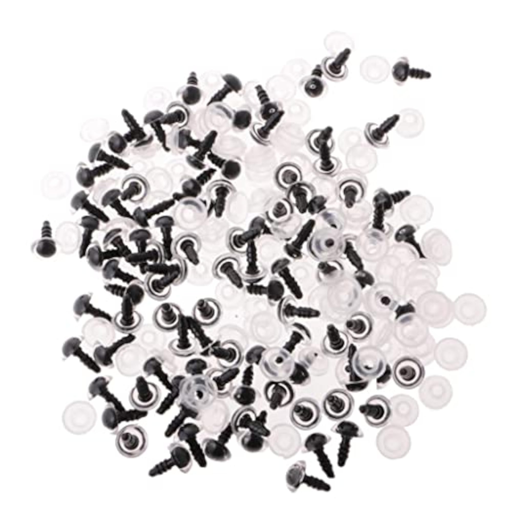 100 Pieces PVC Safety Eyes for DIY Craft