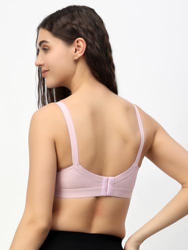 Image of Floret Women's Pure Cotton-Fabric Non Padded & Non-Wired Cut & Sew /Full Coverage Bra