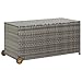 Produktbild vidaXL Gartenbox Kissenbox Auflagenbox Box Aufbewahrungsbox Gartentruhe Truhe Kissentruhe Gartenmöbel Hellgrau 120x65x61cm Poly Rattan