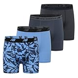 New Balance Boys and Toddler Boxer Briefs, Moisture Wicking Breathable Underwear, Tagless, Assorted (2 Performance/ 2 Mesh), Abstract Camo/Spring Sky/Navy/Thunder, Small