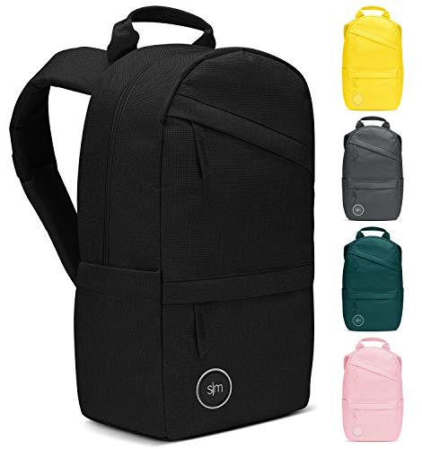 Simple Modern Legacy Backpack with Laptop Compartment Sleeve for Men Women Work School College, Midnight Black, 10 Liter