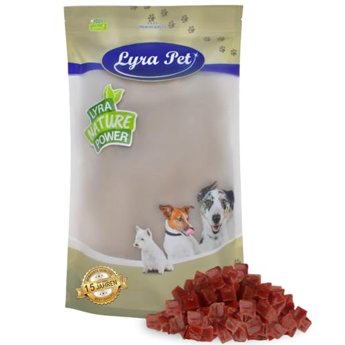 Lyra Pet® 1 kg Entenbrustwürfel | Kausnack von der Ente | Idealer Belohnungs- und Trainingssnack | Leckerli auch für Welpen und ältere Hunde | Proteinreich & fettarm | Wiederverschließbar