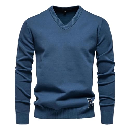 Autumn Winter Pullover Men's Sweater V-Neck Solid Color Long Sleeve Men Clothing Warm Sweaters Men Casual Sweater2