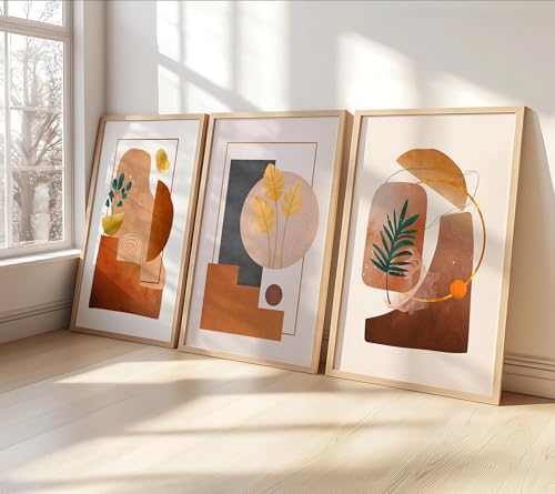 Tableaux sur toile botaniques abstraites | Décoration minimaliste de vases et affiches bohèmes