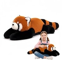 Kaelorae Weighted Plush Animals for Kids & Adults - Panda Teddy Bear Dinosaur Stuffed Toys, Hugging Pillow for Anxiety Relief & Sleep Support (Red Panda, 65CM)